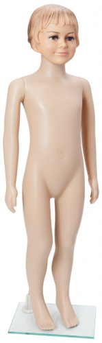 Манекен пластиковый телесный детский (девочка) с имитацией волос рост 110 см D2/D03 